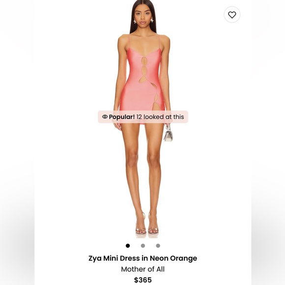 Mother of All Zya Mini Dress in Neon Orange - Picture 4 of 4